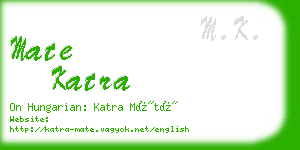 mate katra business card